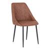 Chaise de table Porto brun en simili et acier