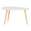 Table basse Vado blanc et naturel en médium bois 40x70x40 cm