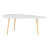 Table basse Vado blanc et naturel en médium bois 60x110x45 cm