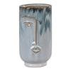 Vase Face bleu en porcelaine