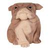 Statuette Kelso Bulldog naturel en bois de suar