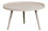 Table d'appoint Mesa beige en médium bois et pin 34cm x60cm x60cm