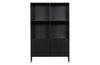 Cabinet Xam noir en bois de pin massif 160cm x107cm x39cm