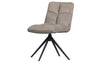 Chaise de table avec pivot Vinny sable en polyester 80cm x48cm x45cm