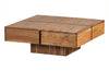 Table basse Lyra naturel en acacia 30cm x80cm x80cm