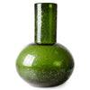 Vase Vert en Verre en diam. : 19 cm, haut. : 24 cm, larg. : 19 cm