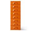 Chiffonier Orange en Bois & médium en haut. : 128,8 cm, long. : 40,5 cm, larg. : 45 cm