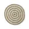 Tapis de salle de bain Crème en Coton en diam. : 120 cm, haut. : 3 cm, larg. : 120 cm