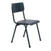 Lot de 2 chaises de table d'extérieur Back To School en aluminium gris bleu