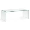 Table basse BURANO 110x50 verre transparent