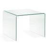 Table appoint BURANO 60x60 verre transparent