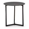Table appoint MARAE epoxy noir verre noir