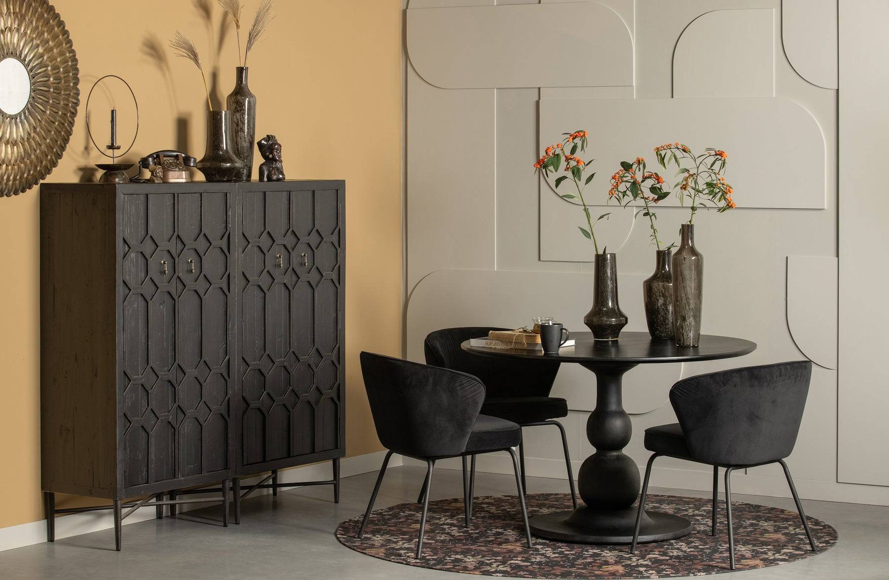 Cabinet BEQUEST en bois noir