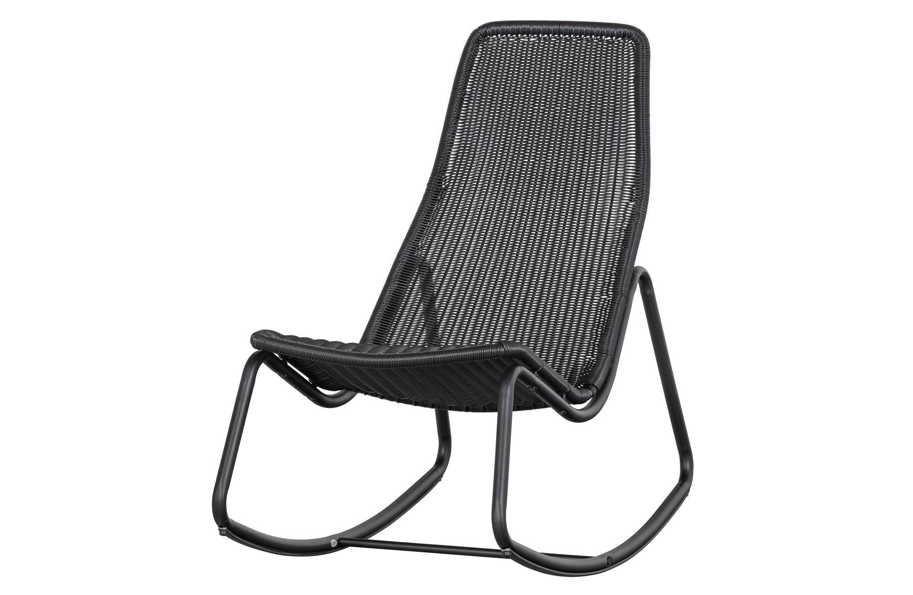 Rocking chair exterieur acier, fauteuil relax à bascule exterieur