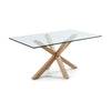Table à manger Argo en verre et bois 180 cm