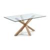 Table à manger Argo en verre et bois 160 cm