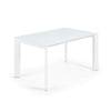 Table à manger extensible Axis en verre et métal blanc 140 - 200