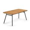 Table Soumaya 180 x 90 cm en acacia massif et acier noir