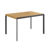 Table extensible Nadyria en contreplaqué de chêne pieds en acier 120 (160) x 80 cm