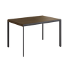 Table extensible Nadyria contreplaqué de noyer pieds acier 120 (160) x 80 cm