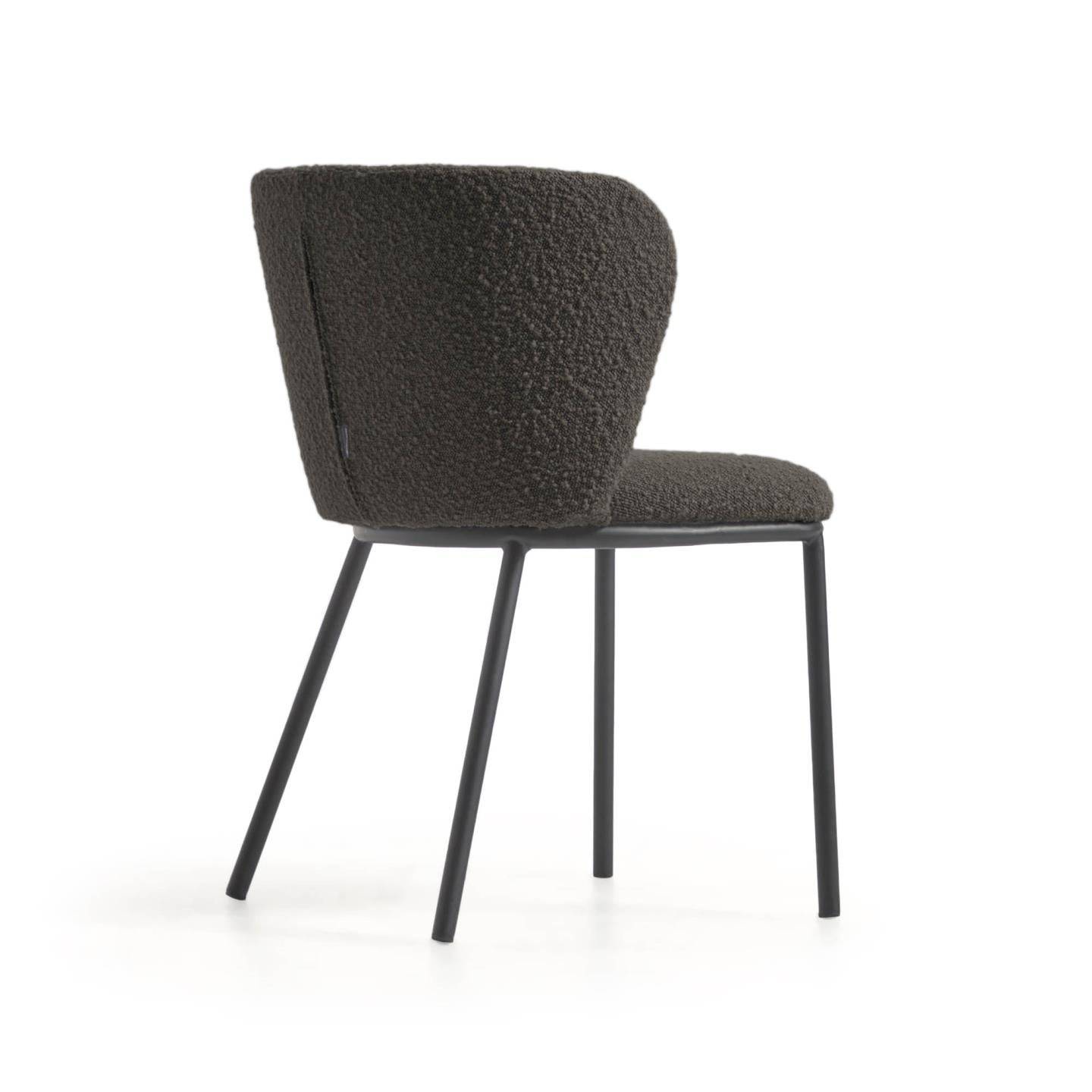 Ciselia - Lot de 2 chaises en tissu bouclette et métal - Drawer