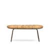 Table basse d'extérieur Salguer bois acacia massif acier marron Ø 100 x 50cm FSC 100%