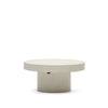 Table basse ronde Aiguablava en ciment blanc Ø 90 cm