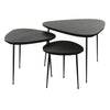 Set/3 tables d'appoint AXIO marble noir