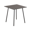 Table d'extérieur Mathis carrée en métal noir