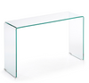 Console Burano 125 x 78 cm verre transparent